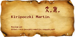 Kiripoczki Martin névjegykártya